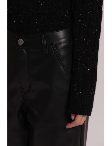 Mimi muà - pantalone wide leg simil pelle zdap-2128 neroMimi-Mu1Passioni Boutique