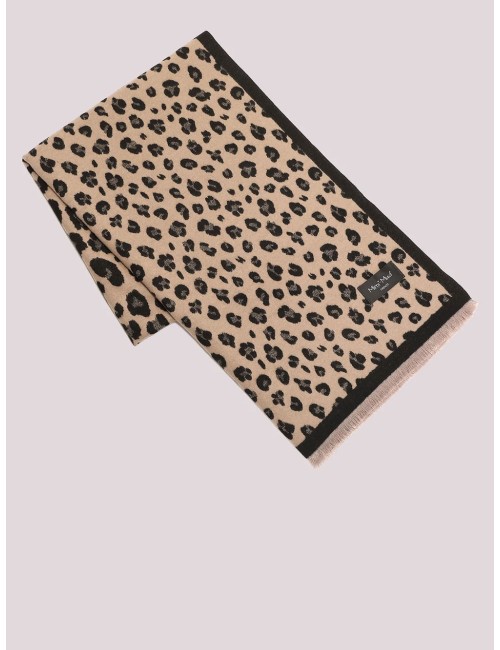 Mimi muà - sciarpa con maculato e doppia cornice fsap-9453 691Mimi-Mu1Passioni Boutique
