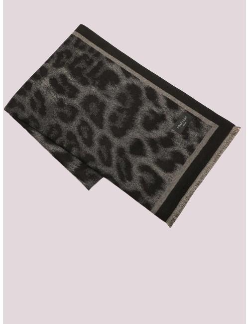 Mimi muà - sciarpa con maculato e doppia cornice fsap-9453 691Mimi-Mu1Passioni Boutique