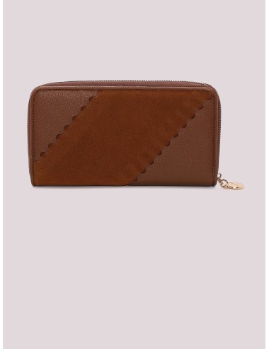 Mimi muà - portafoglio grande con patch effetto camoscio m9-z201642 cuoioMimi-Mu1Passioni Boutique