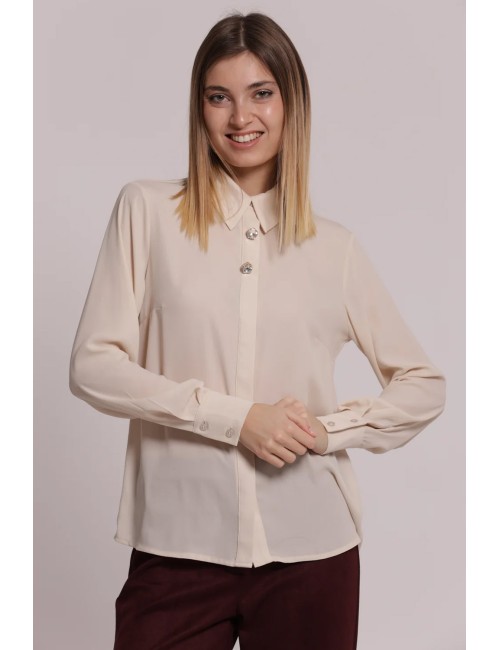 Mimi muà - camicia in fantasia maculato mrap-1177 cammello/prugnaMimi-Mu1Passioni Boutique