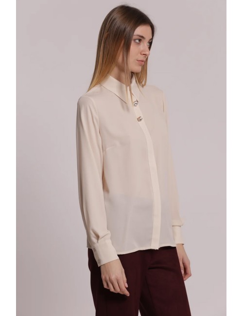 Mimi muà - camicia in fantasia maculato mrap-1177 cammello/prugnaMimi-Mu1Passioni Boutique
