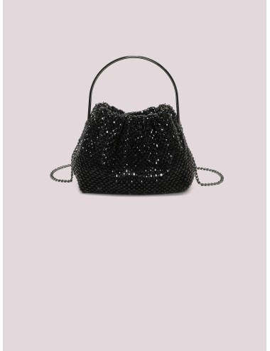 Mimi muà - borsa morbida di strass con manico rigido m8-m201656 neroMimi-Mu1Passioni Boutique