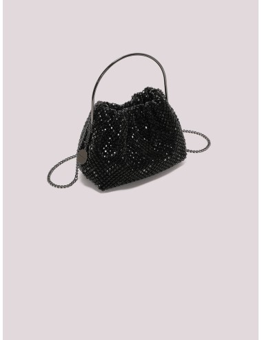Mimi muà - borsa morbida di strass con manico rigido m8-m201656 neroMimi-Mu1Passioni Boutique