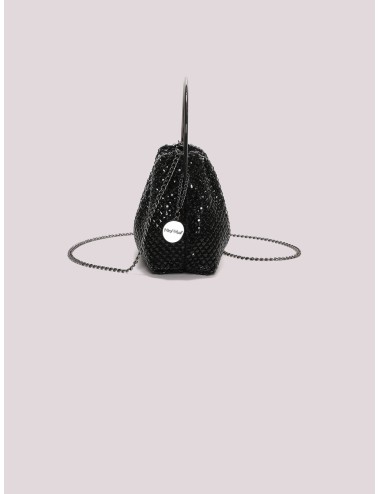 Mimi muà - borsa morbida di strass con manico rigido m8-m201656 neroMimi-Mu1Passioni Boutique