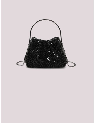 Mimi muà - borsa morbida di strass con manico rigido m8-m201656 neroMimi-Mu1Passioni Boutique