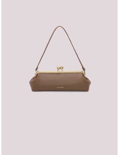 Mimi muà - borsa clutch lunga m8-m201659 taupe