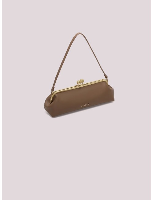 Mimi muà - borsa clutch lunga m8-m201659 taupe