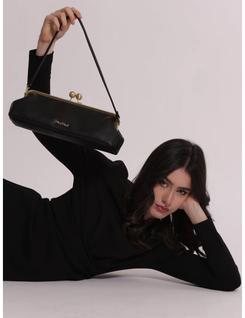 Mimi muà - borsa clutch lunga m8-m201659 nero