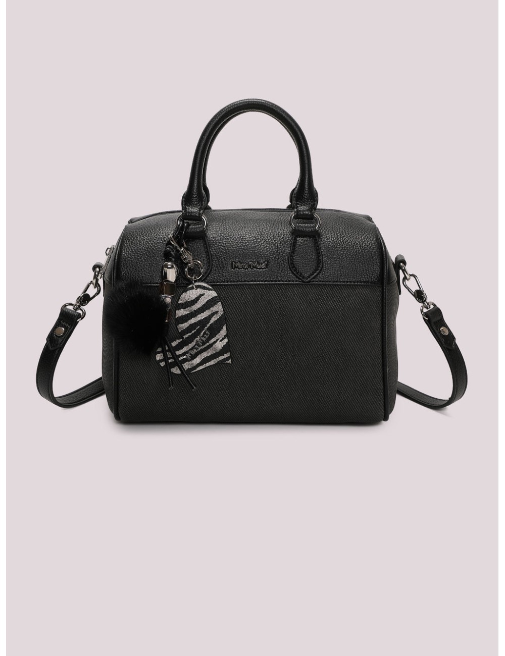 Mimi muà - borsa bauletto con charm e cuore m8-y201609 neroMimi-Mu1Passioni Boutique