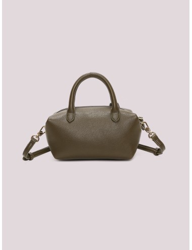 Mimi muà - borsa a bauletto piccola con targhetta logata m8-j201579 verde militareMimi-Mu1Passioni Boutique