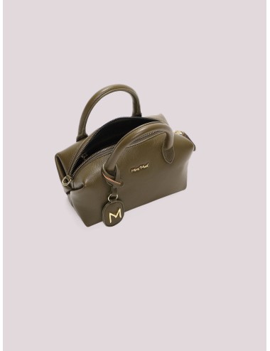 Mimi muà - borsa a bauletto piccola con targhetta logata m8-j201579 verde militareMimi-Mu1Passioni Boutique