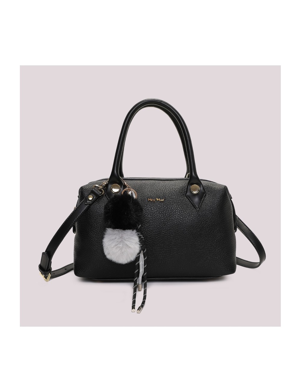 Mimi muà - borsa a bauletto con dettaglio appeso m8-j201570 neroMimi-Mu1Passioni Boutique