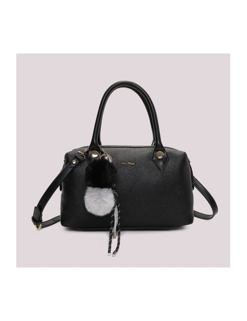 Mimi muà - borsa a bauletto con dettaglio appeso m8-j201570 nero