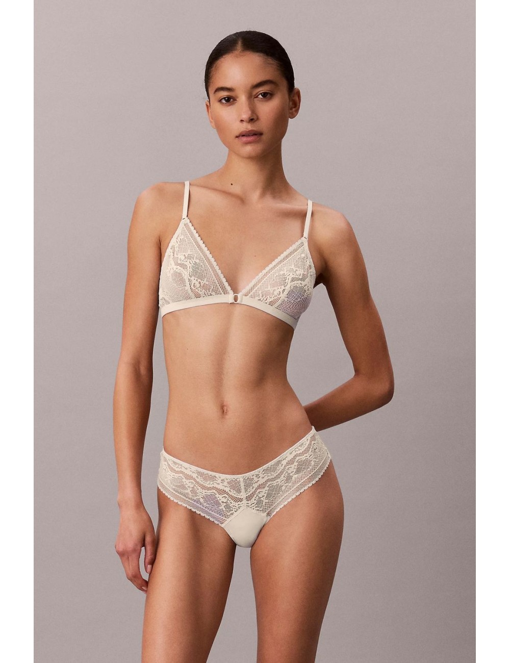 Calvin klein - perizoma - eternal stretch lace lv00qf8959-101 ivoryCalvin Klein DonnaPassioni Boutique