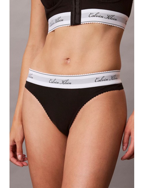 Calvin klein - perizoma - icon cotton modal lv00qf9075-ub1 black