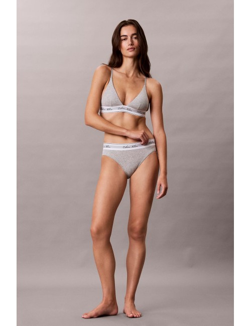Calvin klein - slip classici - icon cotton modal lv00qf9073-p7a grey heather