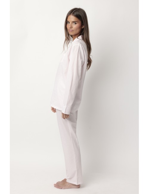 Admas - pigiama aperto a righe 63625 rosa