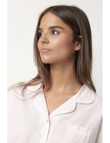 Admas - pigiama aperto a righe 63625 rosaAdmasPassioni Boutique