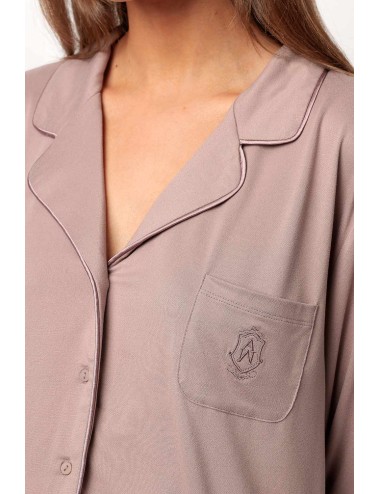 Admas classic - pigiama aperto microfibra 62617 mokaAdmasPassioni Boutique