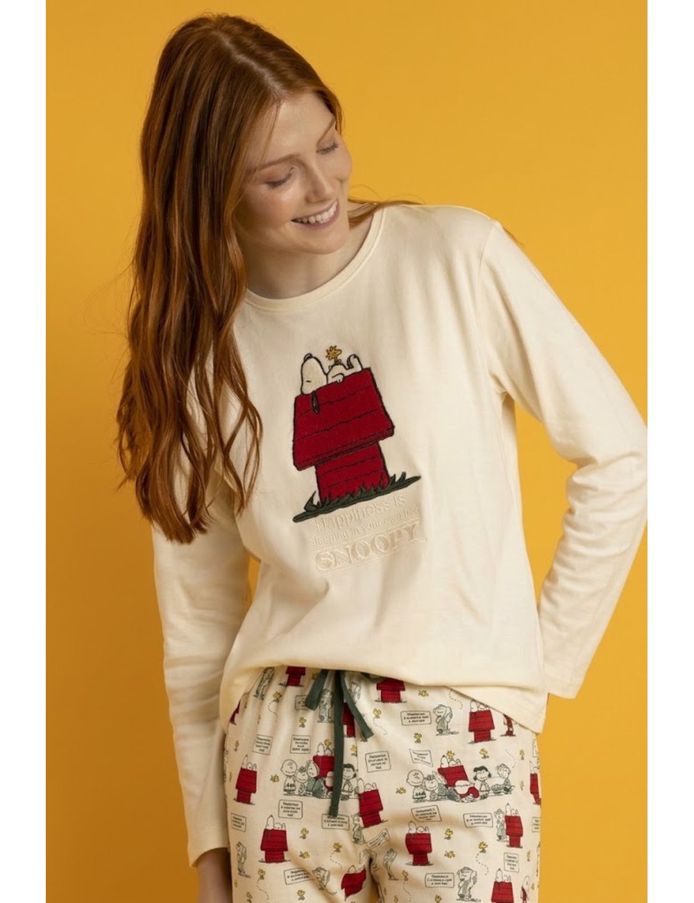 Admas peanuts - pigiama donna snoopy 63241 beigeAdmasPassioni Boutique