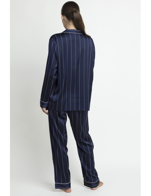 Admas - pigiama aperto luxury 64645 blu