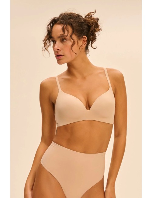 Simone pérèle - reggiseno triangolo imbottito essentiel 13v253 739 peau rosée