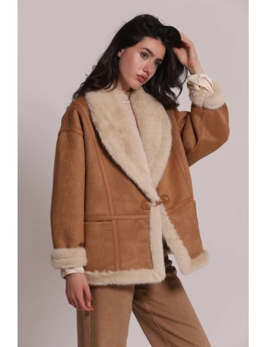 Mimì-mua - giubbotto effetto montone chiusura a gancio yqap-6669Mim-MuaPassioni Boutique