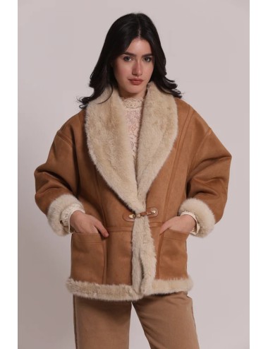 Mimì-mua - giubbotto effetto montone chiusura a gancio yqap-6669Mim-MuaPassioni Boutique