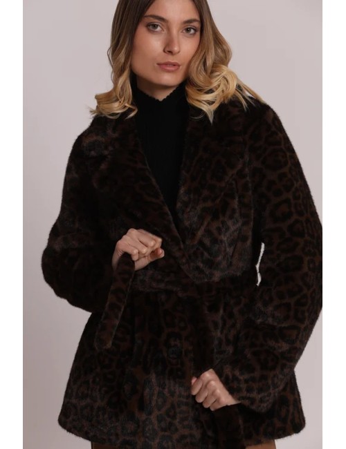 Mimì-mua - girocollo effetto pelliccia yqap-9464 moroMim-MuaPassioni Boutique