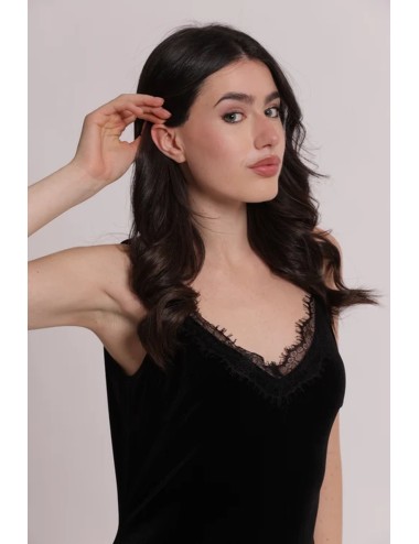 Mimì-mua - abito corto in velluto con dettagli in pizzo mrap-4518Mim-MuaPassioni Boutique