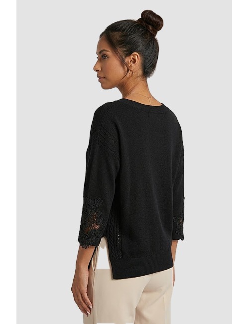 Ermanno scervino - maglia scollo a v merino cashmere d474m501dge 95708Ermanno ScervinoPassioni Boutique