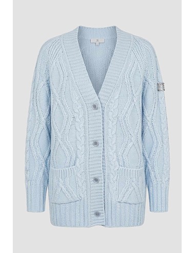 Ermanno scervino - cardigan in lana merino e cashmere blue fog d454n508lgqaq 54008Ermanno ScervinoPassioni Boutique