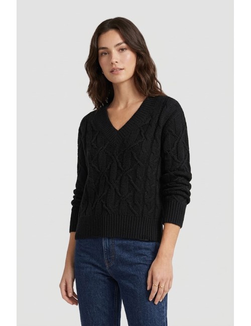 Ermanno scervino - maglia scollo a v merino cashmere d474m501dge 95708