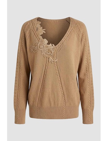Ermanno scervino - maglia scollo a v merino cashmere d474m504apnjg 51220Ermanno ScervinoPassioni Boutique