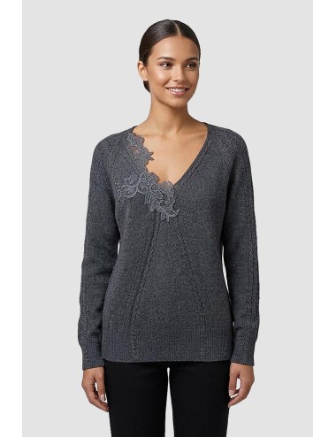 Ermanno scervino - maglia scollo a v merino cashmere d474m504apnjg 84005Ermanno ScervinoPassioni Boutique