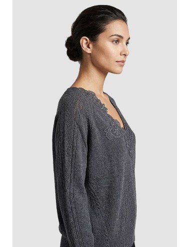 Ermanno scervino - maglia scollo a v merino cashmere d474m504apnjg 84005Ermanno ScervinoPassioni Boutique
