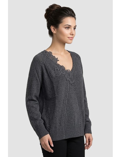 Ermanno scervino - maglia scollo a v merino cashmere d474m504apnjg 51220Ermanno ScervinoPassioni Boutique
