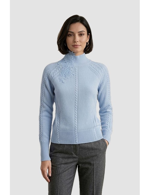 Ermanno scervino - maglia scollo a v merino cashmere d474m504apnjg 51220Ermanno ScervinoPassioni Boutique