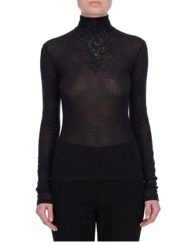 Ermanno scervino - maglia collo alto nera d494m300yen 95708Ermanno ScervinoPassioni Boutique