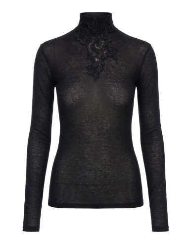 Ermanno scervino - maglia collo alto nera d494m300yen 95708Ermanno ScervinoPassioni Boutique