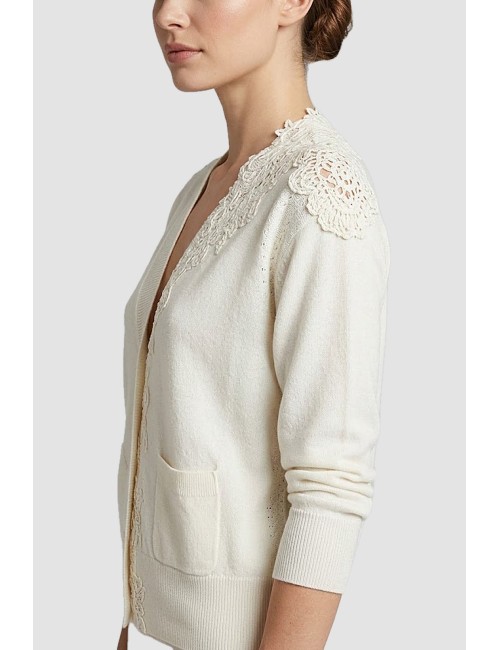 Ermanno scervino - cardigan in lana merino e cashmere blue fog d454n508lgqaq 54008Ermanno ScervinoPassioni Boutique