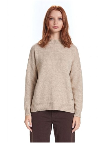 Take two lupetto ampio con spacchetto cahsmere g7 – dt04305 beige