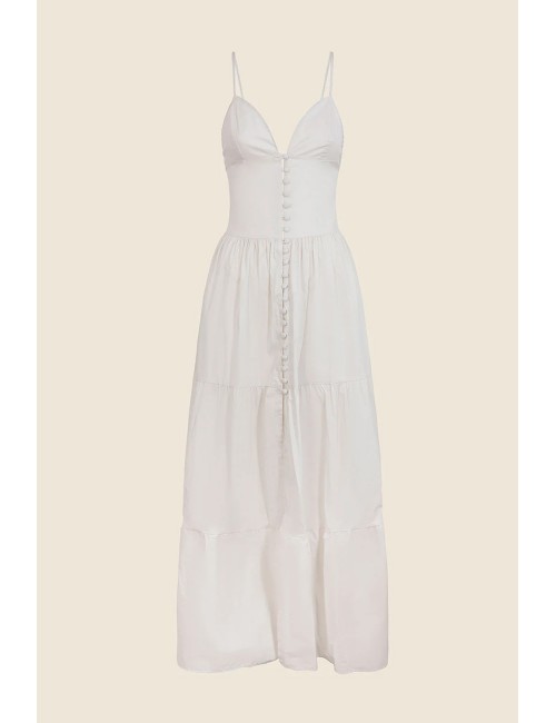 Mefui - vestito lungo donna me fui bianco mf25-0110wh