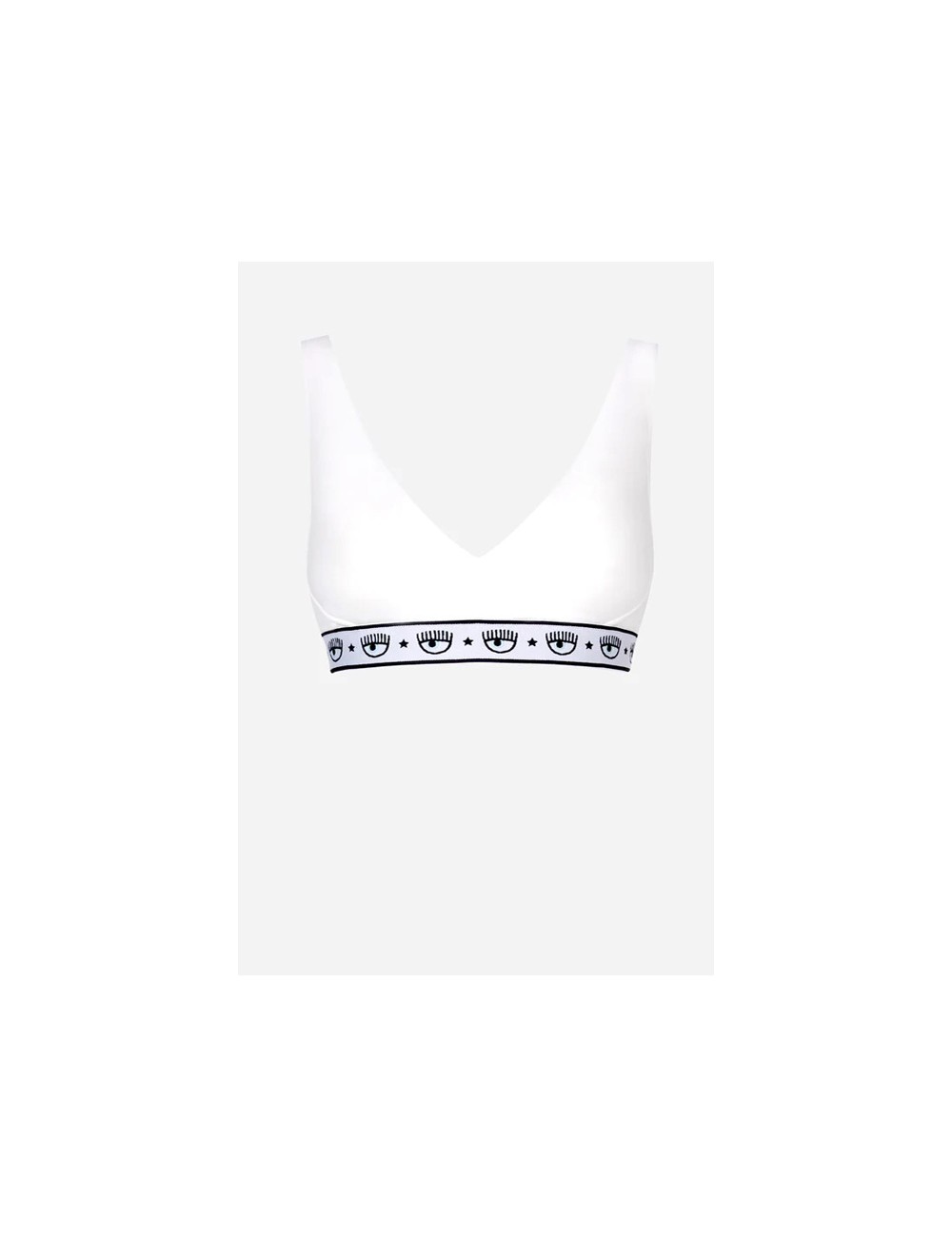 Chiaraferragni - reggiseno triangolo maxi logomania 4605 3224 0001 bianco Chiaraferragni - reggiseno triangolo maxi logomania 4605 3224 0001 bianco