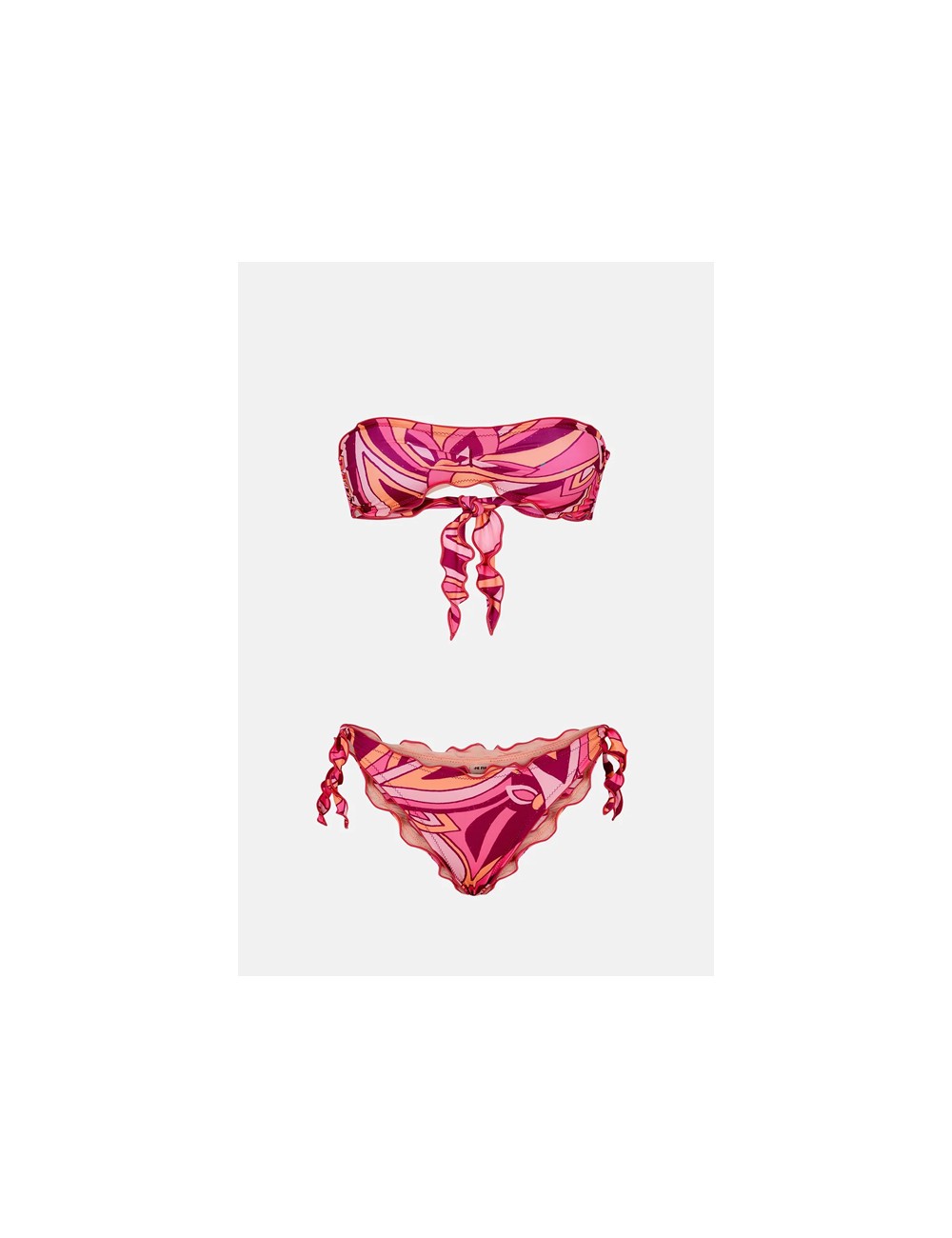 Mefui - bikini fascia frou frou e slip nodi regolabile wet mf23-1503u Mefui - bikini fascia frou frou e slip nodi regolabile wet mf23-1503u