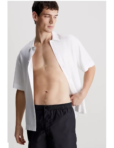 Camicia da spiaggia - ck meta legacy km0km00965-ycd white