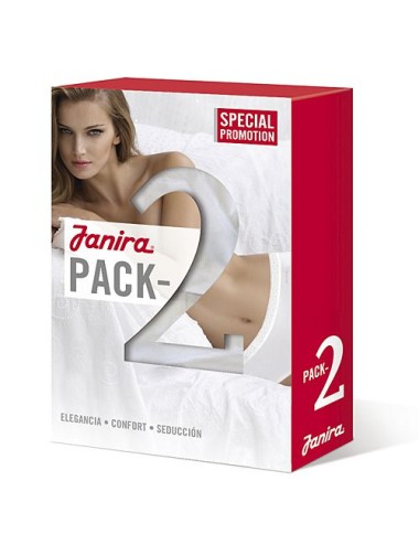 Bi-pack 2 midi esencial slip vita alta 1031481 bianco