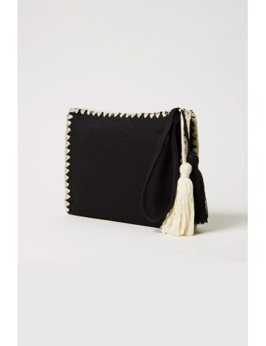 Pochette in canvas con ricamo 251lb7agg 00006