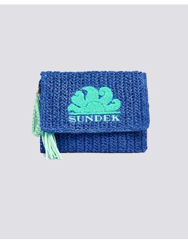 Gabi - pochette in paper straw aw022abpa100 a7400 bilberry